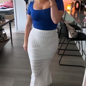 Princess Polly White Lace Skirt